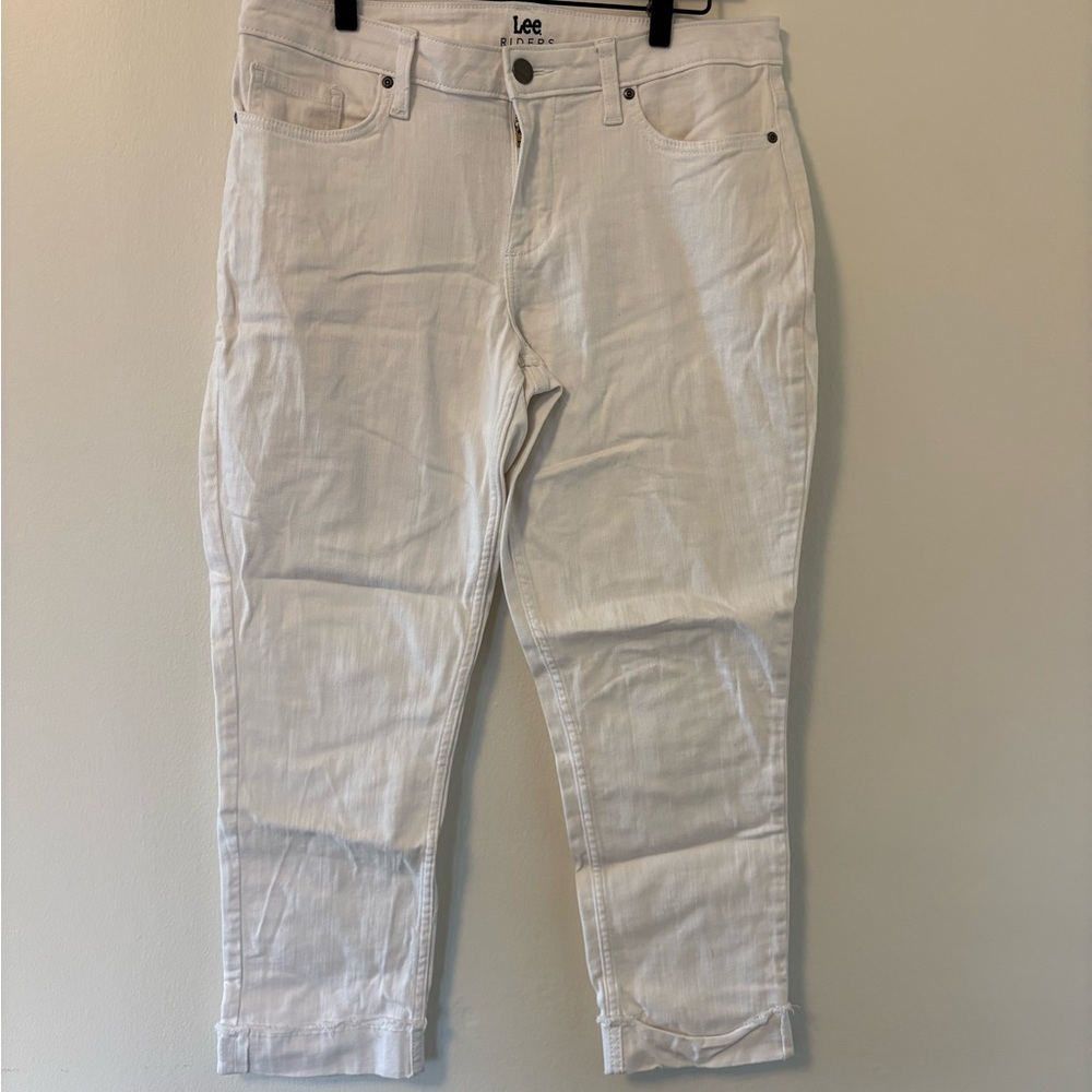 Lee Women's Cropped Ankle Jeans in White - size 12
